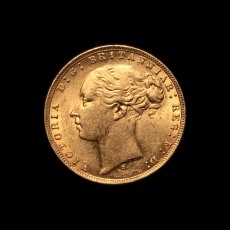 1874 sovereign obverse