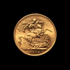 1874 sovereign reverse