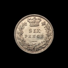 1887 sixpence reverse