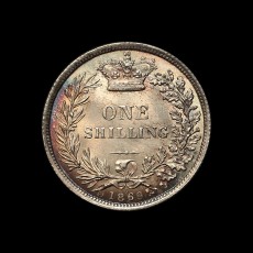 1869 shilling reverse