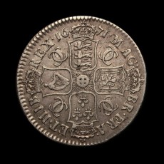 1671 halfcrown reverse