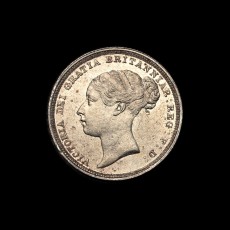 1884 sixpence obverse