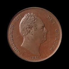 1831 proof penny obverse