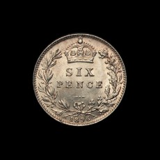 1896 sixpence reverse
