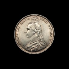 1890 sixpence obverse