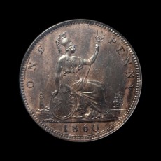 1860 penny reverse