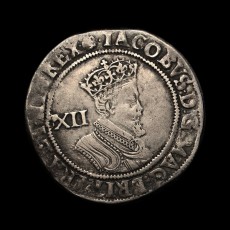 James I shilling obverse