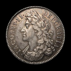 James II halfcrown obverse