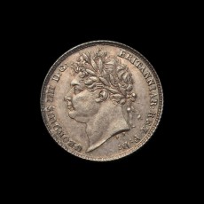 1824 sixpence obverse