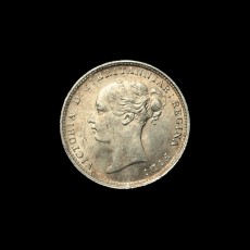 1887 threepence obverse
