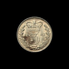 1887 threepence reverse