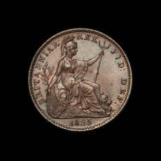 1825 farthing reverse