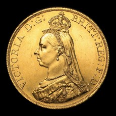 1887 five pounds obverse