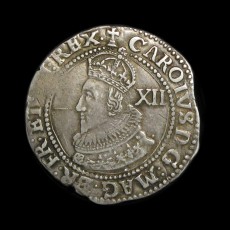 Charles I shilling obverse