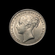 1865 shilling obverse