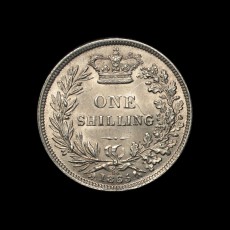 1865 shilling reverse