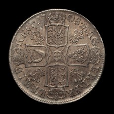1708 halfcrown reverse