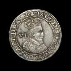 James I sixpence obverse