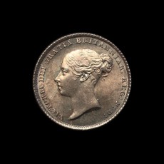 1853 sixpence obverse