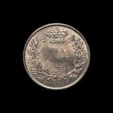 1853 sixpence reverse