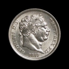 George III shilling obverse
