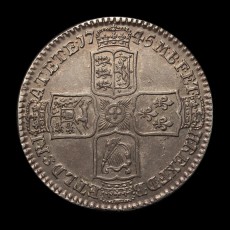 1745 halfcrown reverse