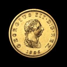 1806 gilt halfpenny obverse