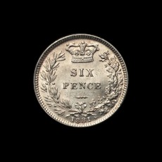 1881 sixpence reverse