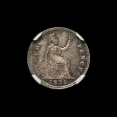 1839 proof groat reverse