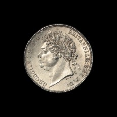1825 sixpence obverse