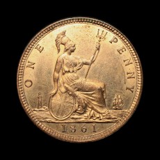1861 penny reverse