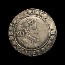 James I shilling obverse