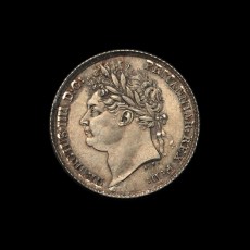 1825 sixpence obverse