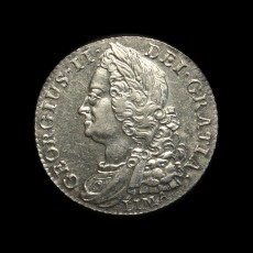 1745 shilling obverse