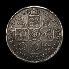 1717 halfcrown reverse