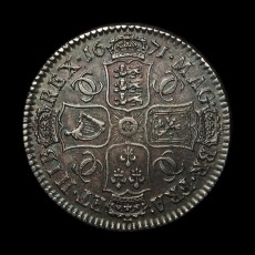1671 halfcrown reverse
