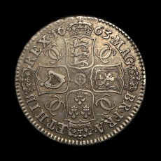 1663 halfcrown reverse