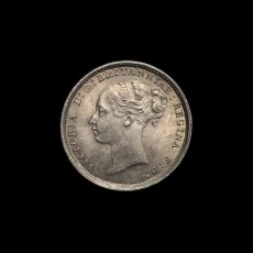 1884 threepence obverse