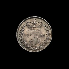 1884 threepence reverse