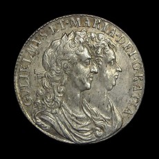 William and Mary Halfcrown obverse