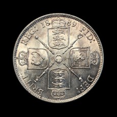 1889 florin reverse
