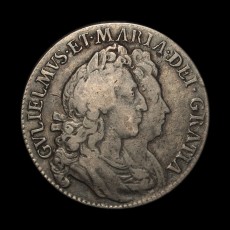 William and Mary halfcrown obverse