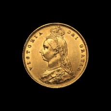 1887 half sovereign obverse