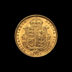 1887 half sovereign reverse