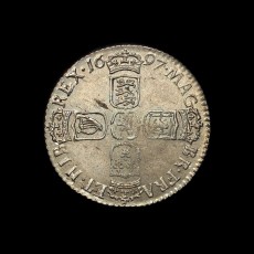 1697 sixpence reverse