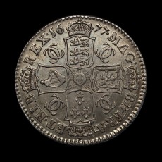 1677 halfcrown reverse
