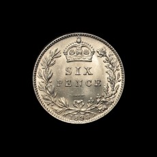 1893 sixpence reverse