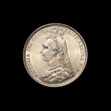 1888 sixpence obverse