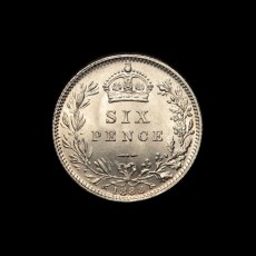 1888 sixpence reverse