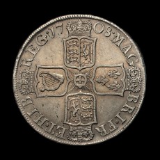 1708 halfcrown reverse